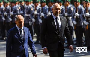 Шмыгаль (справа) накануне встретился с Шольцем