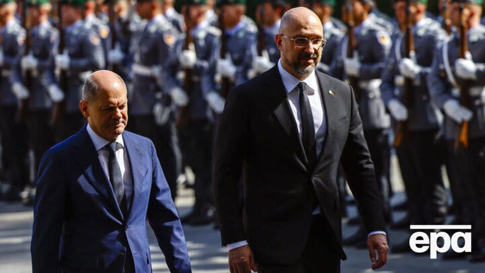 Шмыгаль (справа) накануне встретился с Шольцем