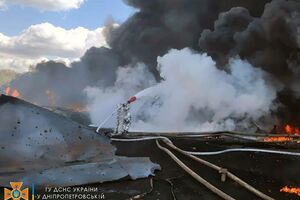 Нафтобаза спалахнула внаслідок російського ракетного удару