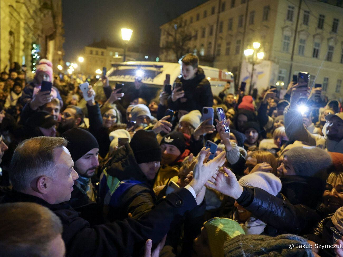 Дуда поспілкувався із жителями Львова, завершуючи візит