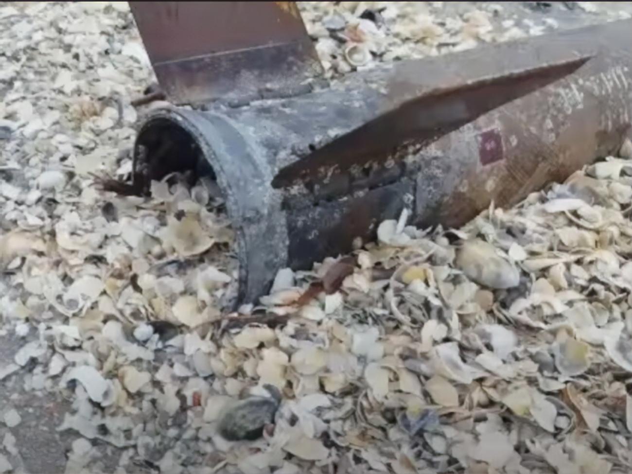 На побережье вынесло ракету от ЗРК "Панцирь-С1"