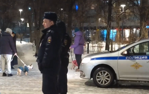 К памятнику Лесе Украинки приезжала полиция