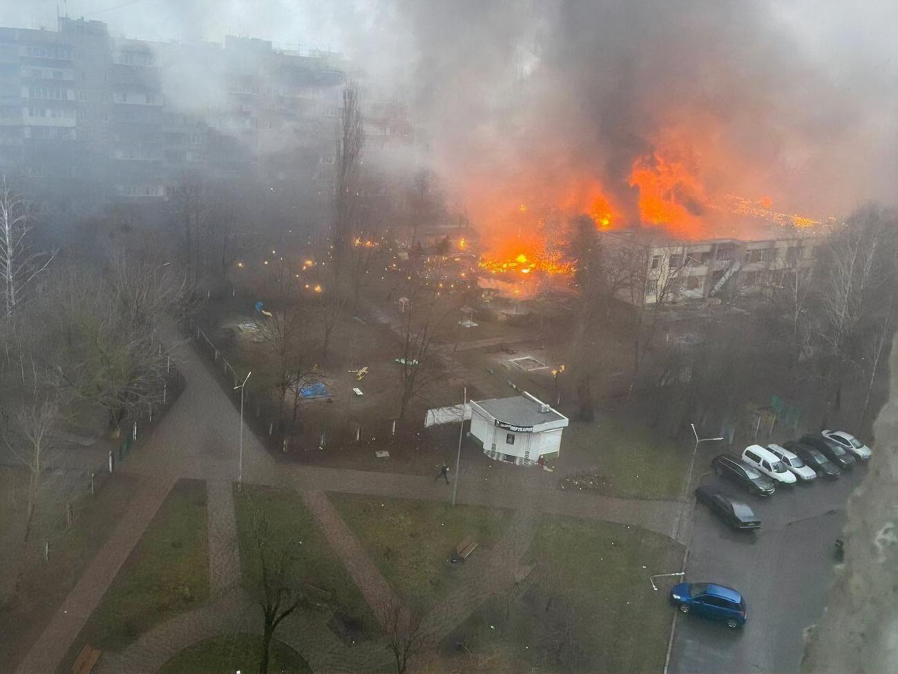 Наслідки падіння вертольота у Броварах