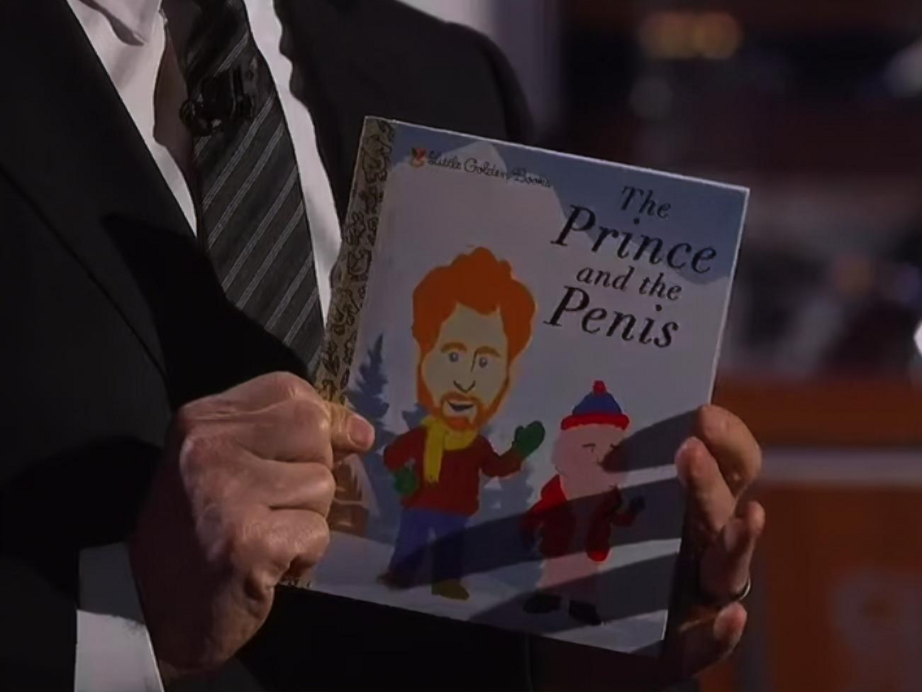Киммел на обложке своей книги изобразил принца и его детородный орган