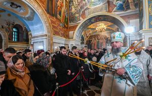 Митрополит Епіфаній провів друге богослужіння у Києво-Печерській лаврі з нагоди Хрещення. Фоторепортаж