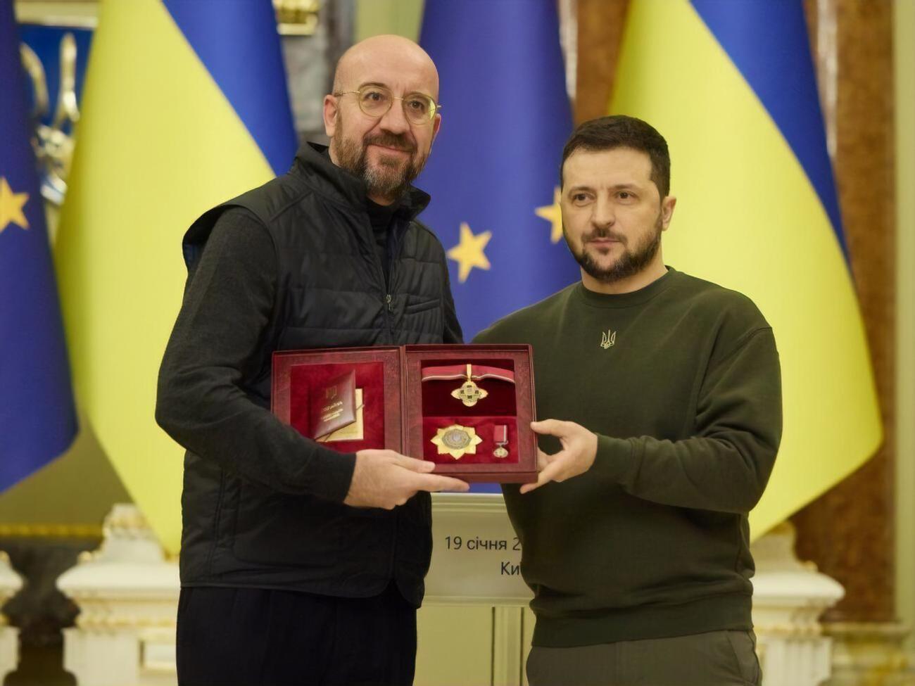 Зеленський нагородив Мішеля орденом "За заслуги" І ступеня