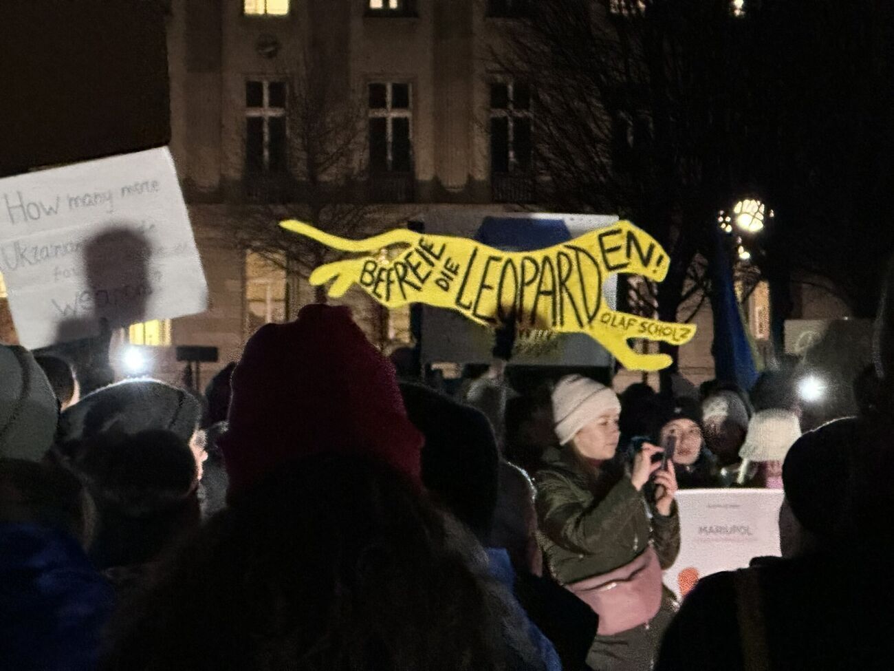 Мітингувальники у Берліні прийшли із зображеннями леопардів