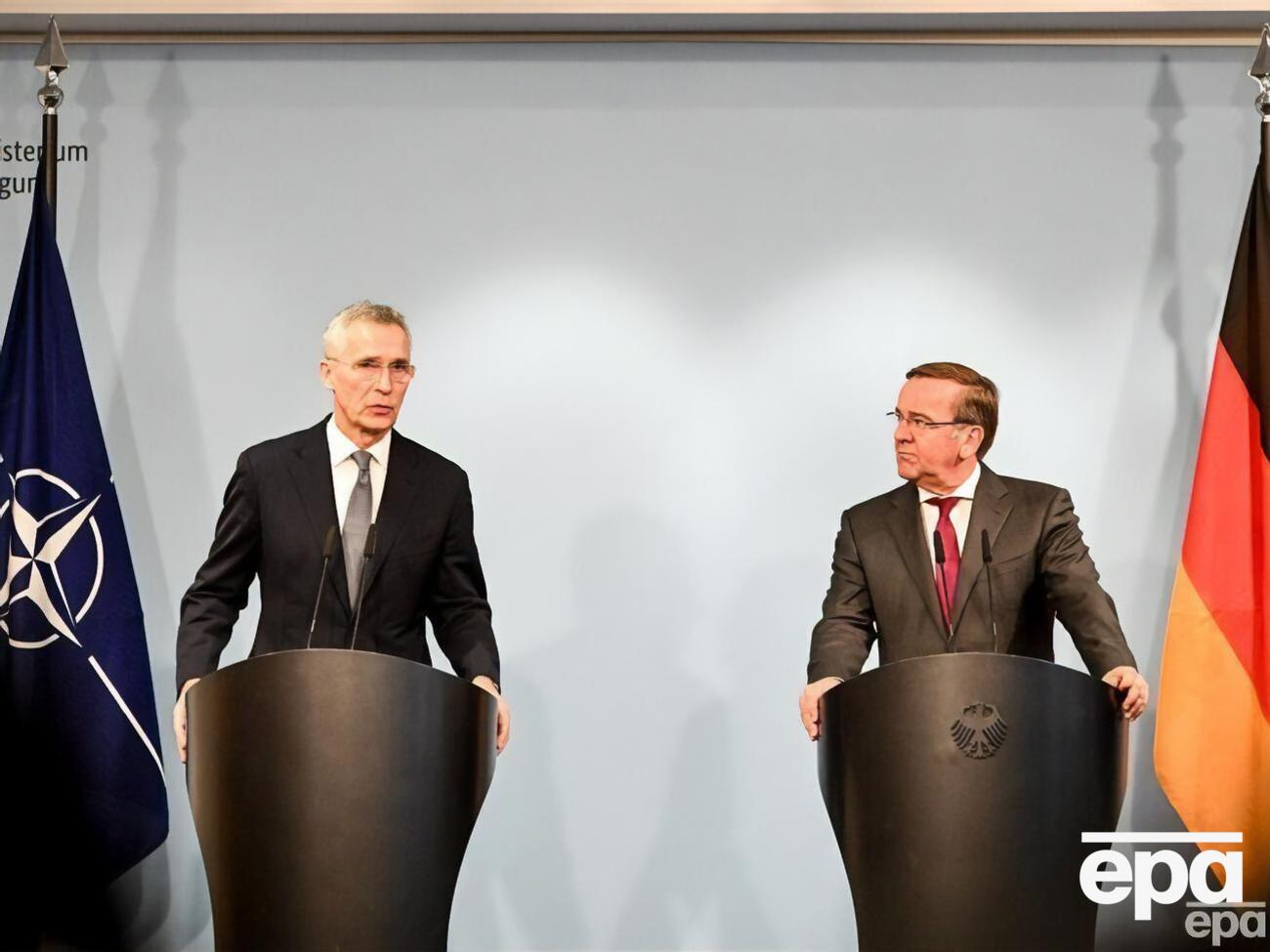 Столтенберг 24 января встретился с главой минобороны Германии Писториусом