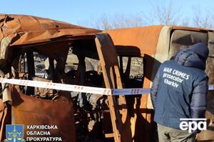 В обстріляному автобусі згоріло живцем дев'ятеро людей