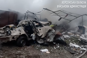 Обломки российского снаряда попали в автомобиль, в котором были люди