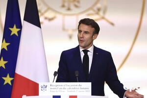 27 січня Макрон виступив у Єлисейському палаці в Парижі