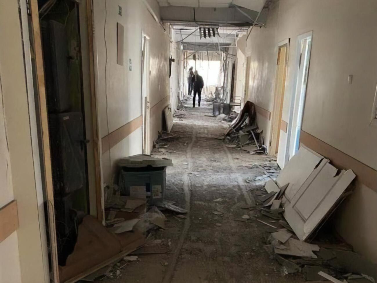 Больница – один из гражданских объектов, пострадавших в Херсоне от обстрелов россиян 29 января