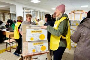 Всего с 24 февраля 2022 года для жителей Украины будет передано 800 тыс. наборов с продуктами питания от Фонда