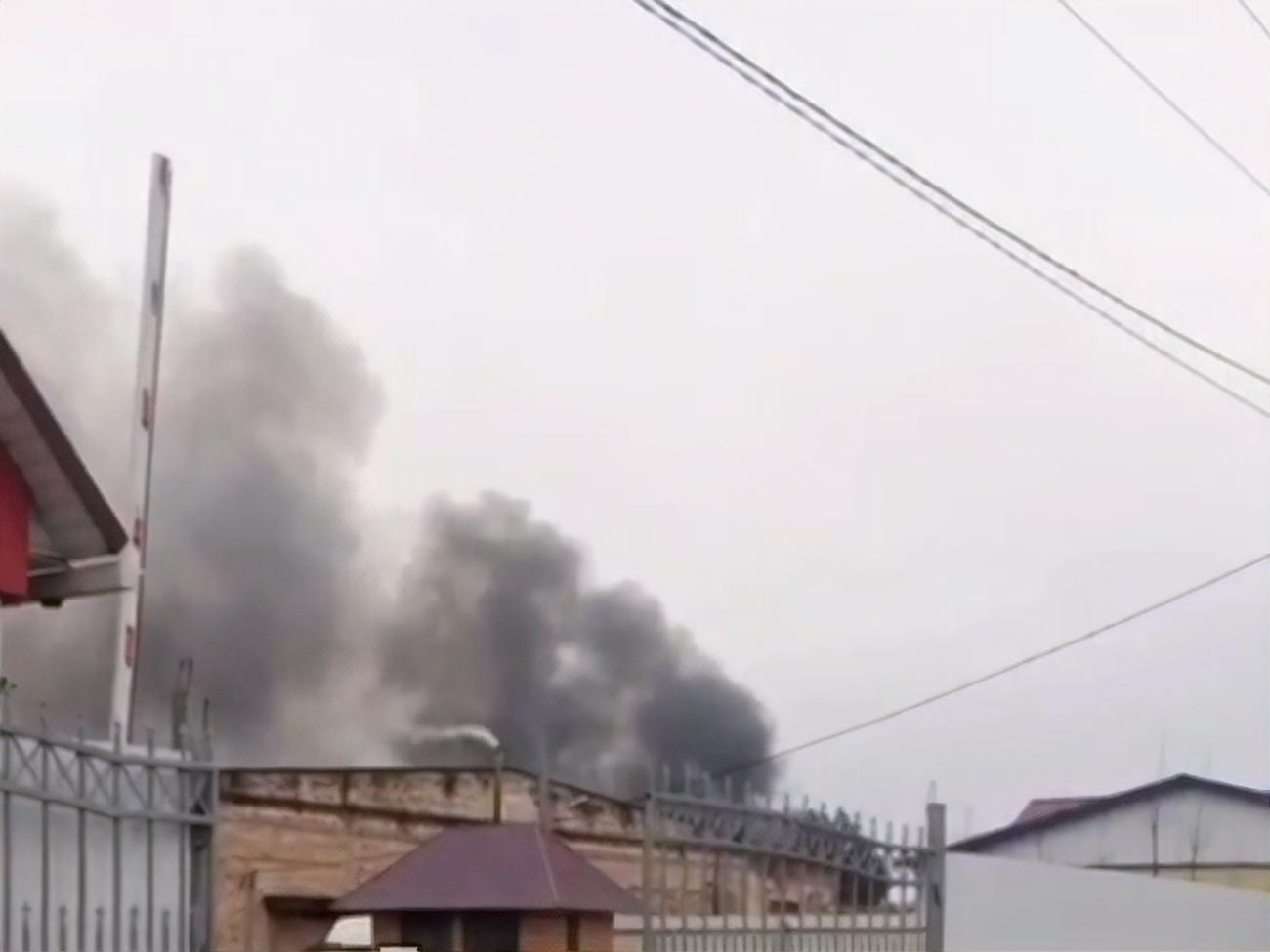 Відео пожежі опублікували місцеві пабліки