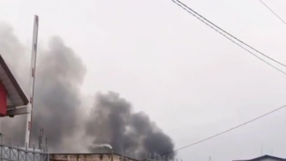 Відео пожежі опублікували місцеві пабліки