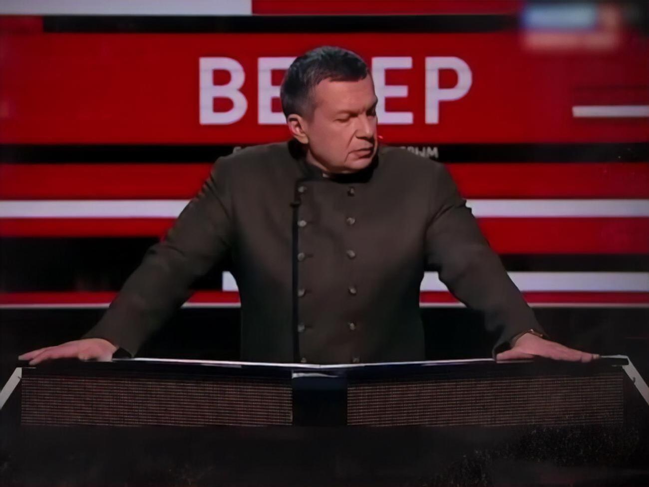 Соловьев (на фото) заявил, что&nbsp;"жизнь сильно переоценена", но, как отметил Фейгин, сам умирать за Родину он не спешит