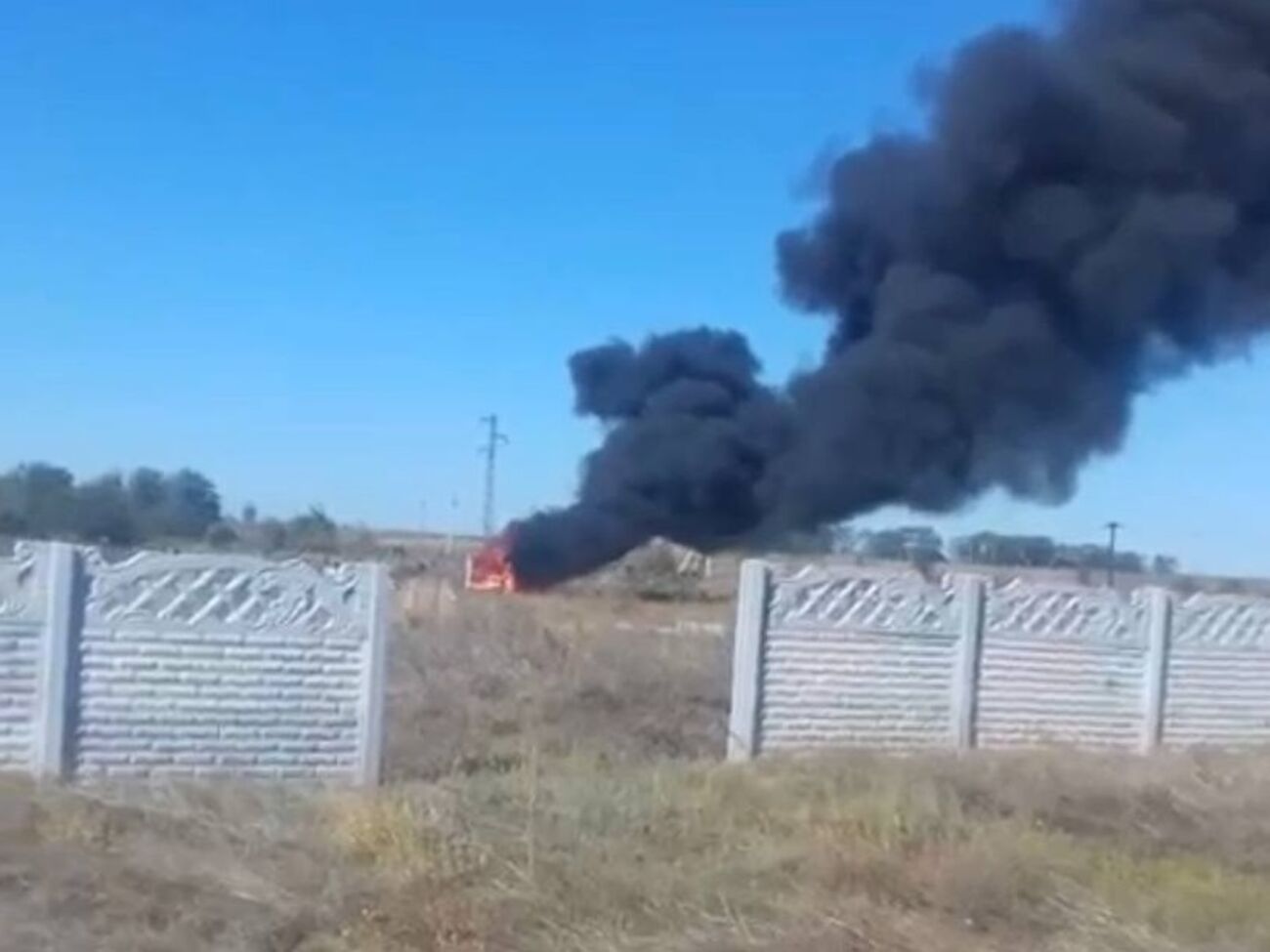 Вражеская атака произошла возле кладбища в поселке Киндийка