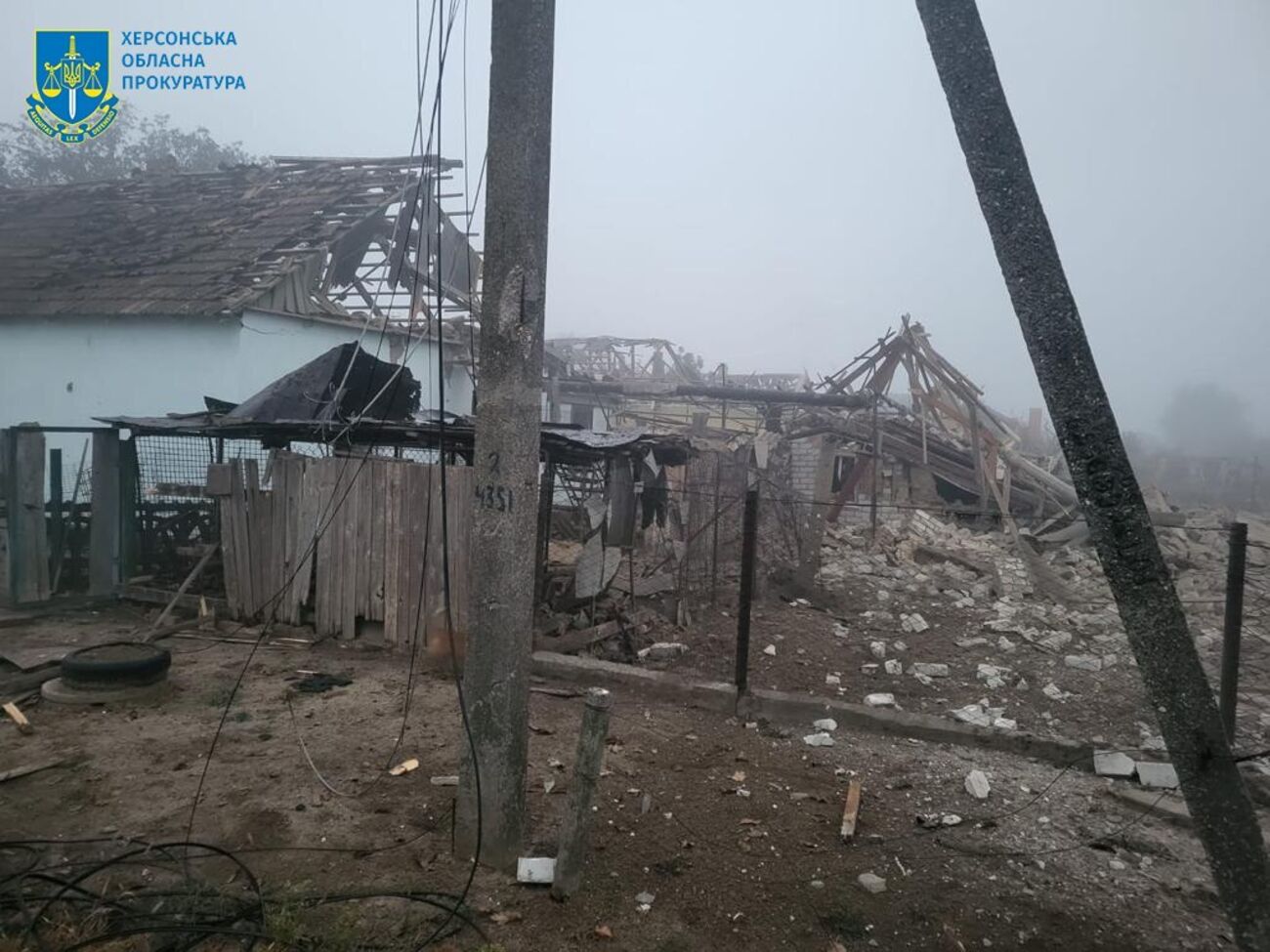 Российский обстрел Берислава привел к сильным разрушениям и гибели мирной жительницы