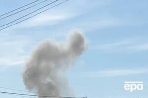 В окрестностях Днепра видно задымление после прилета российской ракеты