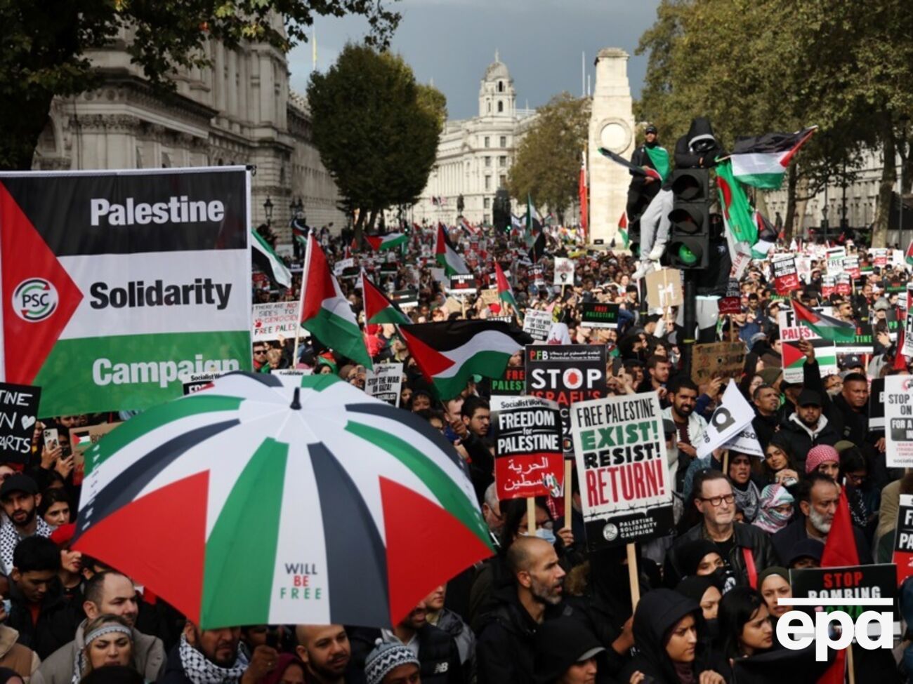 Акция в поддержку Палестины прошла в центре британской столицы