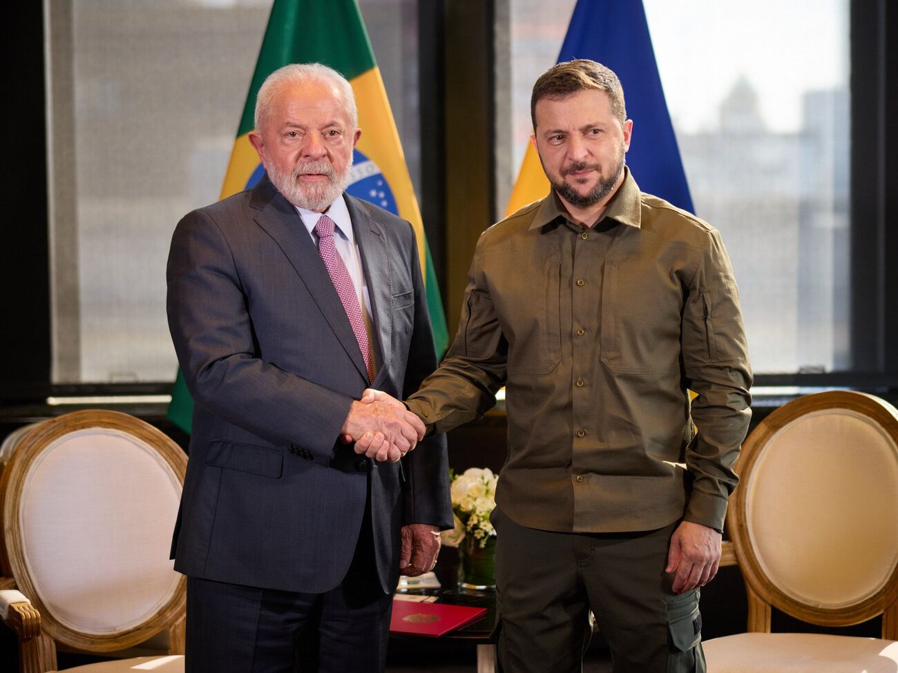 Перша зустріч Зеленського з президентом Бразилії Лулою да Сілвою відбулася на полях 78-ї сесії Генасамблеї ООН 20 вересня