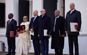 Зеленський прийняв вірчі грамоти від новопризначених послів Республіки Гвінея, Бангладеш, Люксембургу, Чехії, ПАР і Туреччини, зазначили в ОП