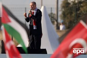 Эрдоган выступал на митинге в поддержку Палестины