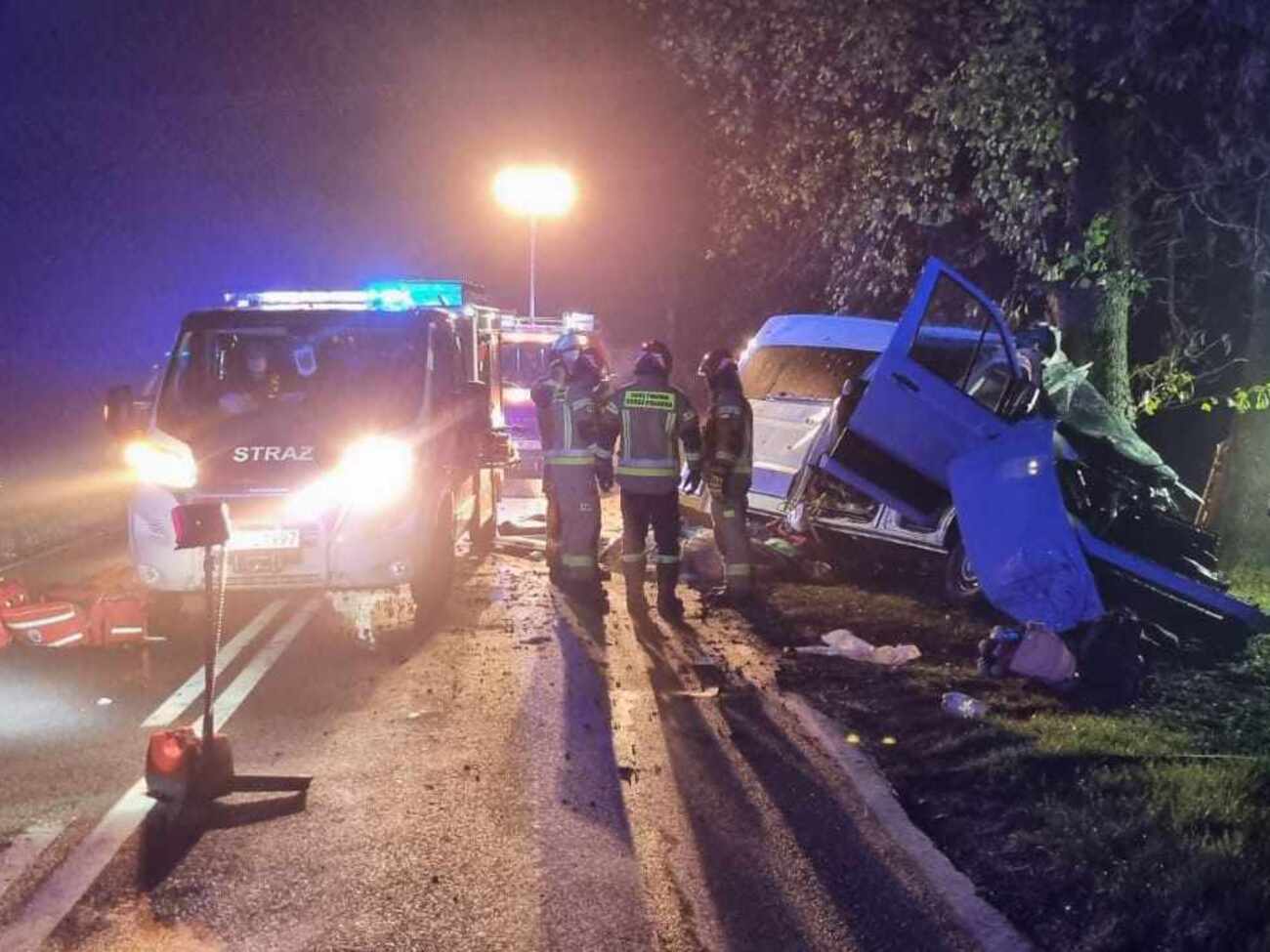 Автобус с украинцами в ночь на 19 ноября на дороге в Верешине выехал на встречную полосу, а затем вылетел в кювет и врезался в дерево, отметили СМИ