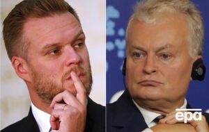 Науседа (праворуч) прокоментував заяви Ландсбергіса про російську агресію