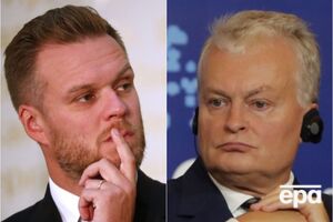 Науседа (справа) прокомментировал заявления Ландсбергиса о российской агрессии
