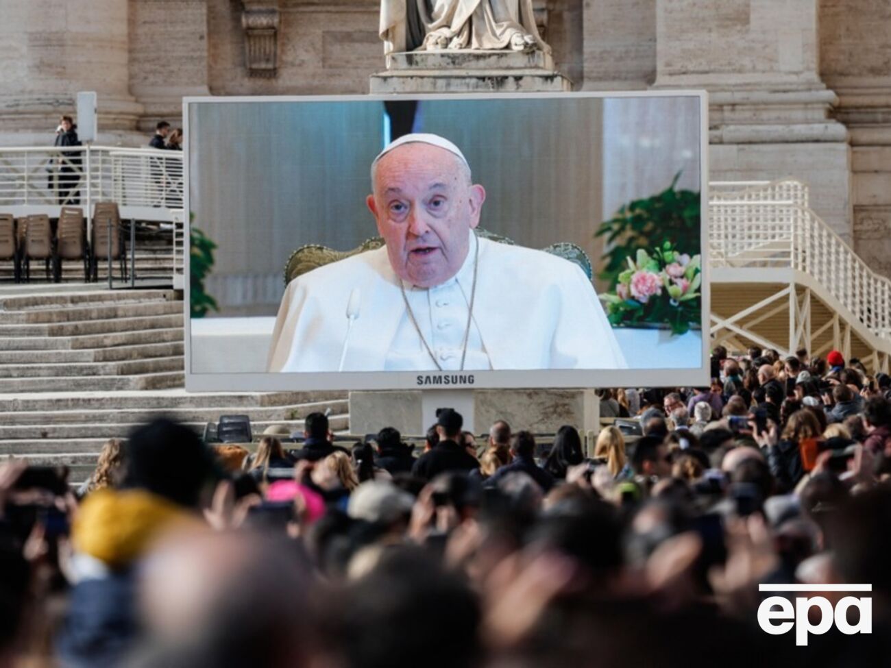 Франциск виступав через телекамери