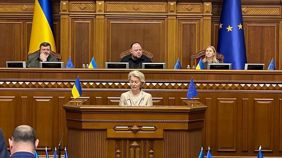 Фон дер Ляйен выступила в Верховной Раде 4 ноября