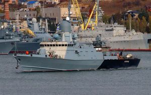 За оцінкою Гуменюк, малий ракетний корабель окупантів, уражений на заводі в Керчі, найближчим часом не придатний до використання