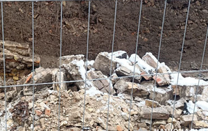 Полиция показала место обвала на Лютеранской, в результате которого погиб человек