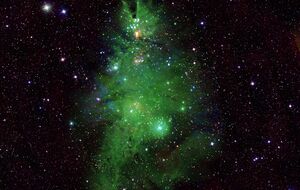 NGC 2264 – это скопление молодых звезд в возрасте от 1 млн до 5 млн лет