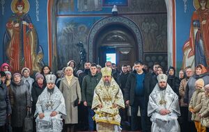 Богослужение проходило в Свято-Михайловском соборе Киева