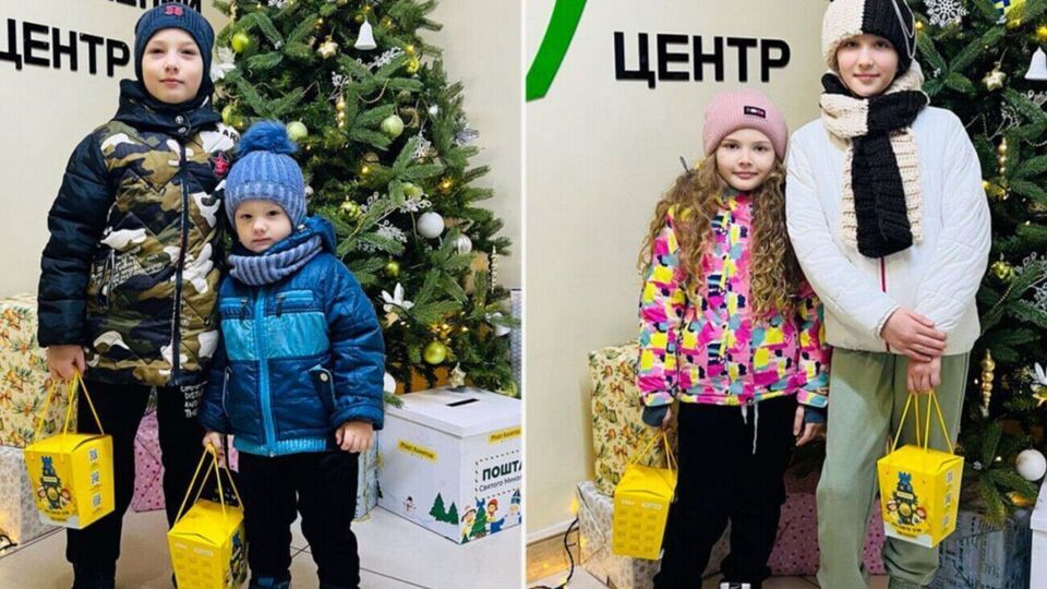 К новогодней акции "Ринат Ахметов – Детям" присоединились дети-переселенцы из разных областей Украины, которые теперь живут в Запорожье