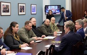 На встрече говорили о военной помощи США и санкциях