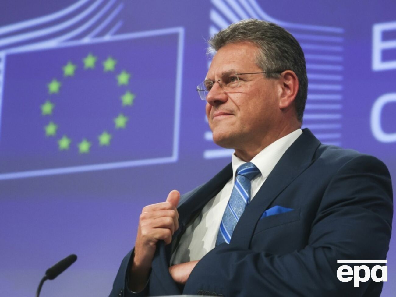 Генеральний директор ДТЕК подякував віцепрезиденту Європейської комісії (на фото) за визнання внеску компанії в забезпечення "зеленого" переходу