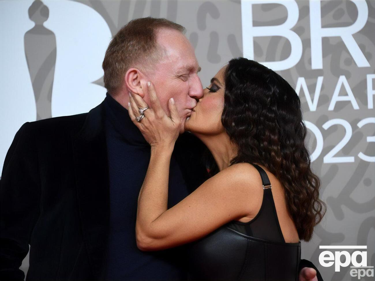 Хайек посетила церемонию вместе с мужем