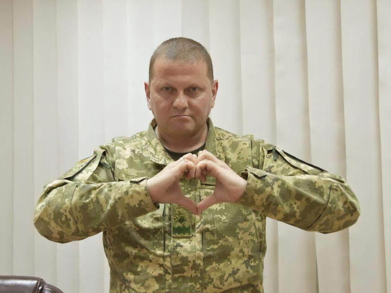 На листівці із зображенням Залужного написано: "Чекаю на нашу зустріч, як на прибуття Leopard"