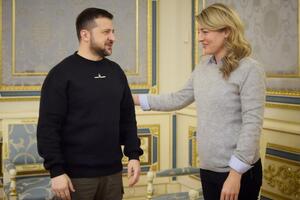 Зеленский и глава МИД Канады встретились в Киеве