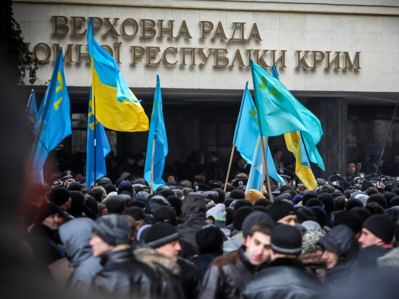 В этот день в 2014 году в Крыму прошел многотысячный проукраинский митинг