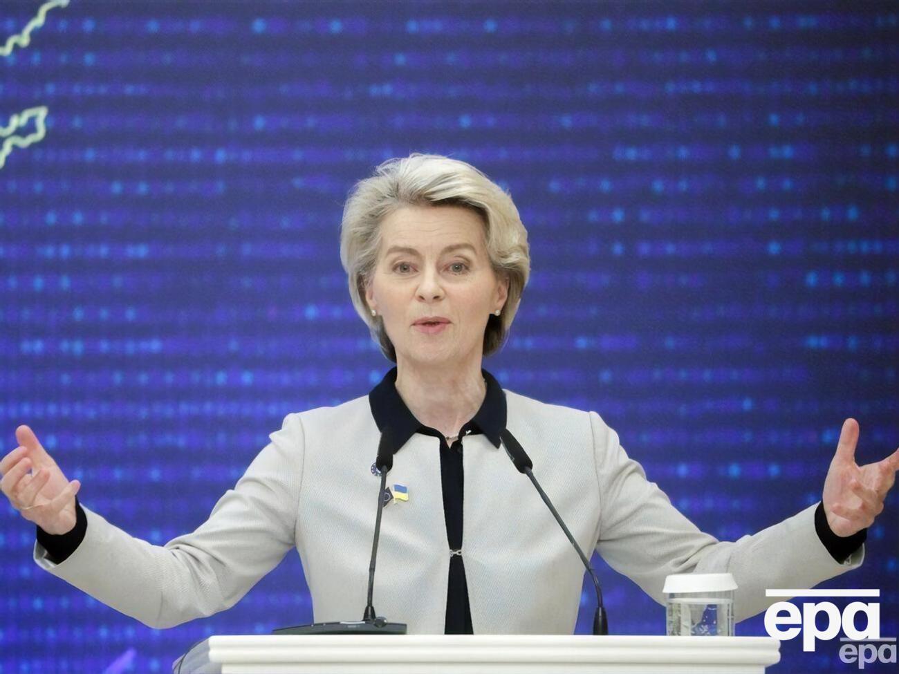 Фон дер Ляєн: Росія, російське суспільство й економіка вже платять важку ціну через санкції, які проти них було введено