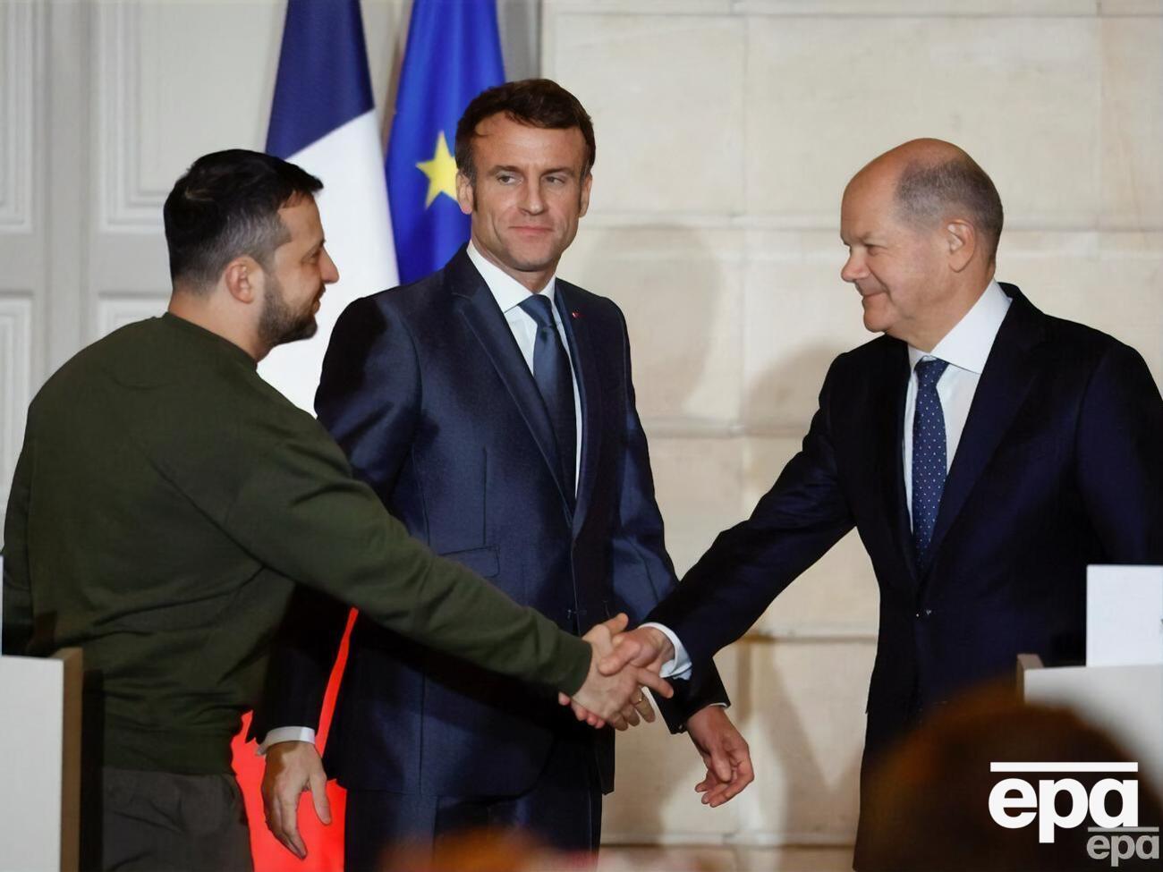 Зеленский, Макрон и Шольц провели совместную пресс-конференцию