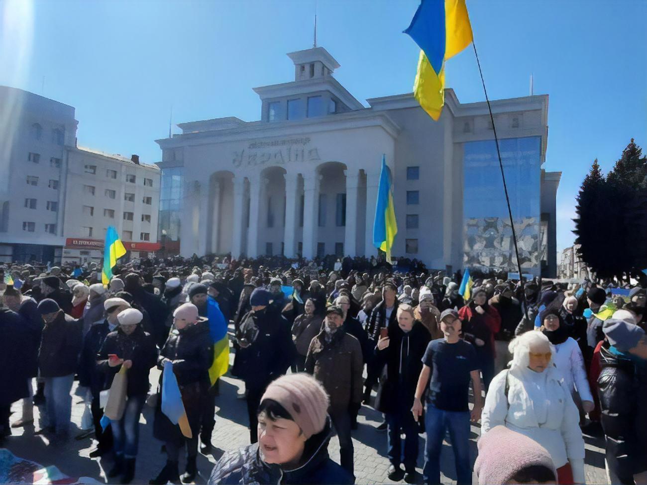 Акції протесту в Херсоні. Березень 2022 року