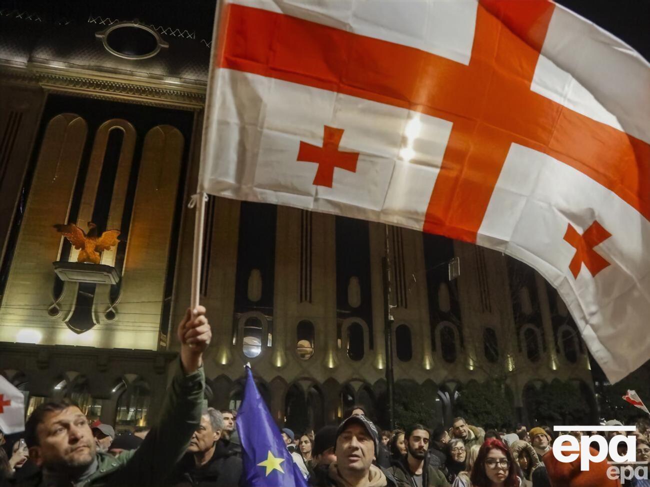 Протестувальники домагалися відкликання законопроєкту про "іноагентів"