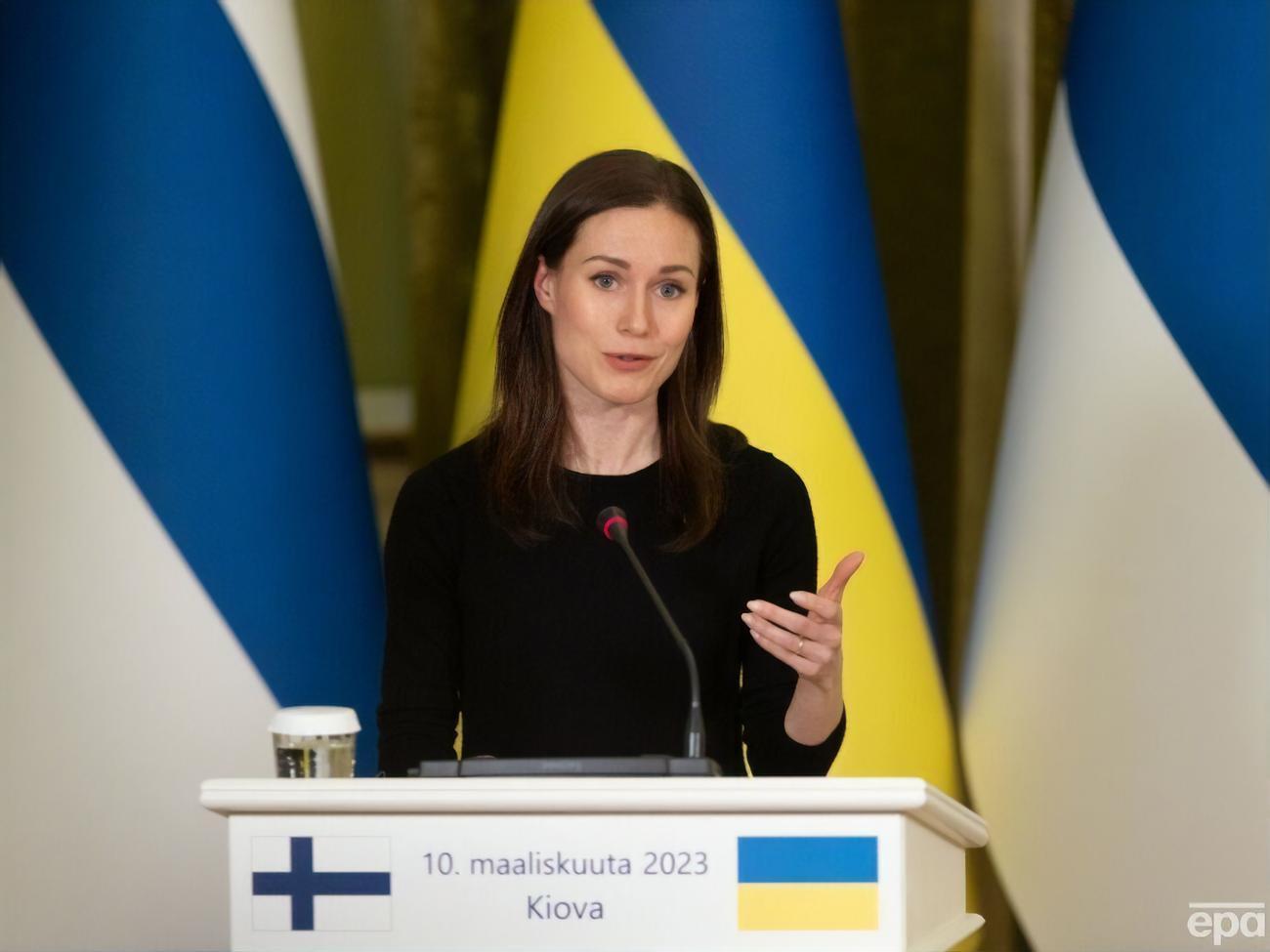 Від початку повномасштабного вторгнення РФ військова підтримка України з боку Фінляндії сягнула €750 млн, зазначила Марін