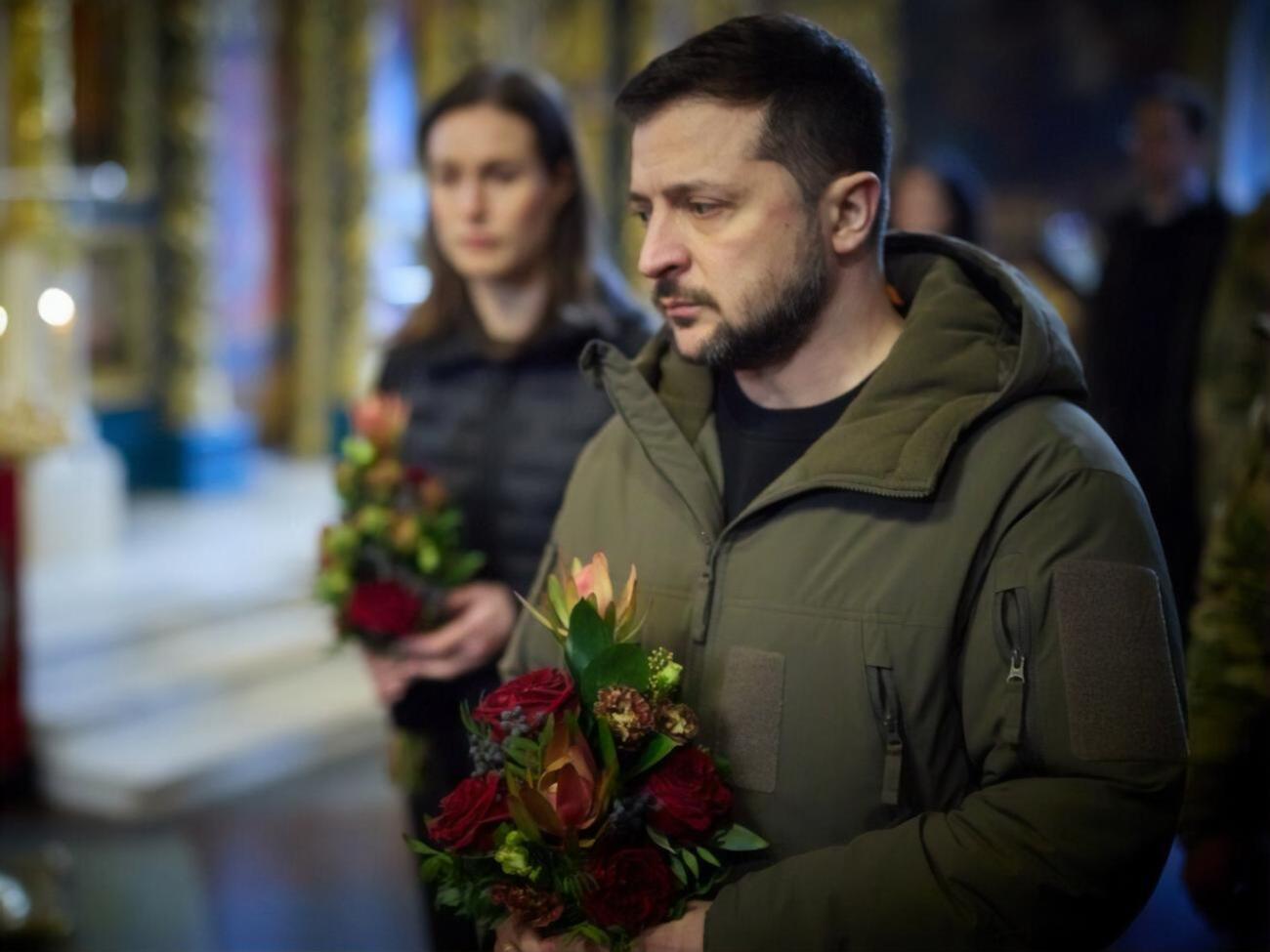 Зеленский был на церемонии прощания с Да Винчи в Киеве