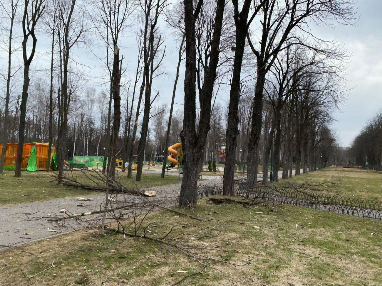 Росіяни неодноразово обстрілювали харківський Центральний парк імені Горького